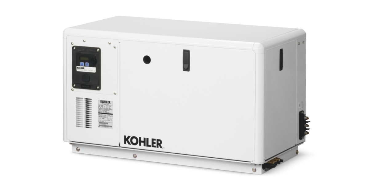 Kohler 11KW, 1-Phase Diesel Marine Generator with Sound Shield Enclosure | 11EKOZD