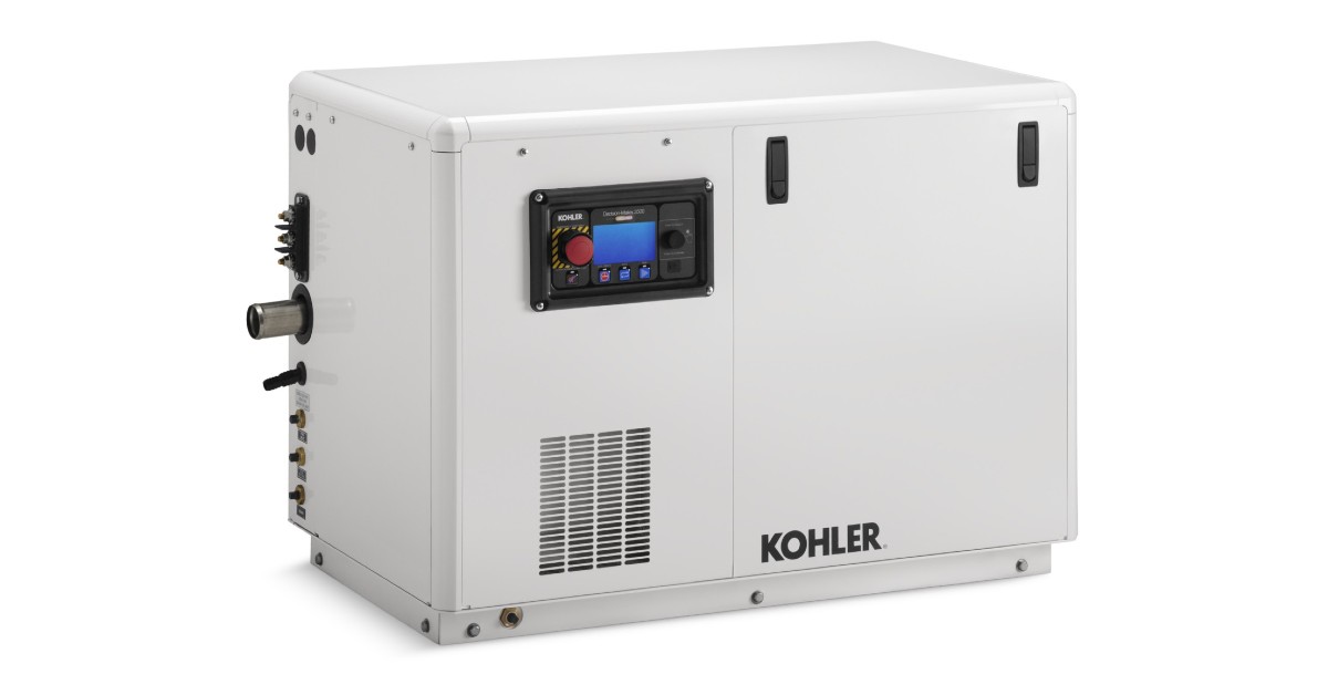 Kohler 13.5KW, 1-Phase Diesel Marine Generator with Sound Shield Enclosure | 13.5EFKOZD