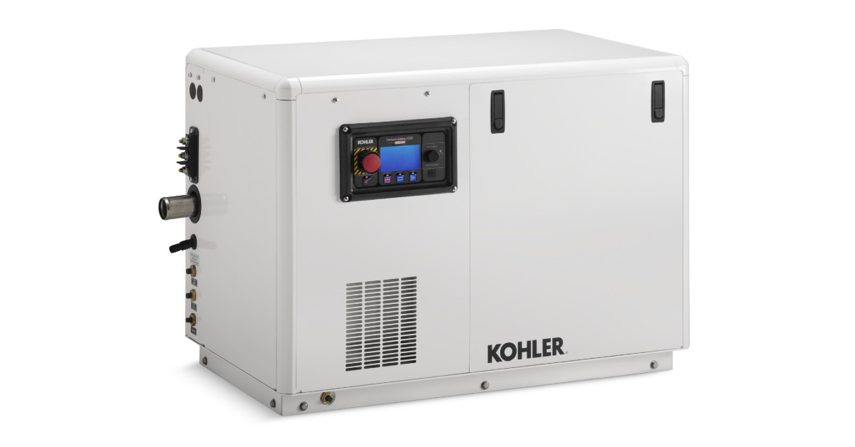 Kohler 20.5KW, 1-Phase Diesel Marine Generator with Sound Shield Enclosure | 20.5EFKOZD
