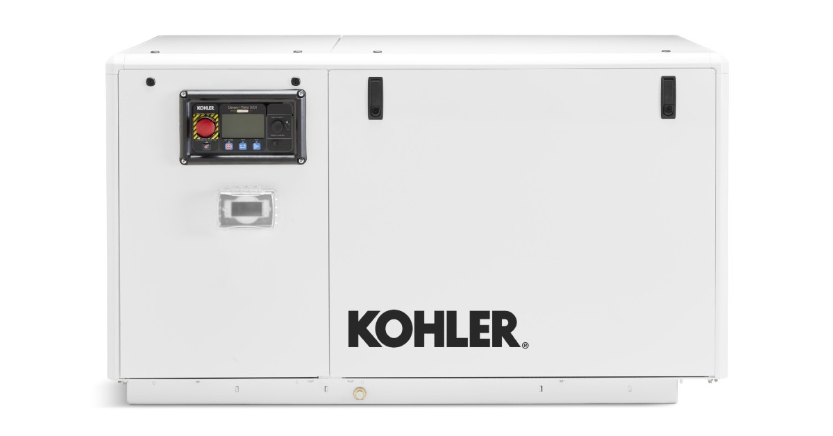 Kohler 28KW, 1-Phase Diesel Marine Generator with Sound Shield Enclosure | 28EFKOZD