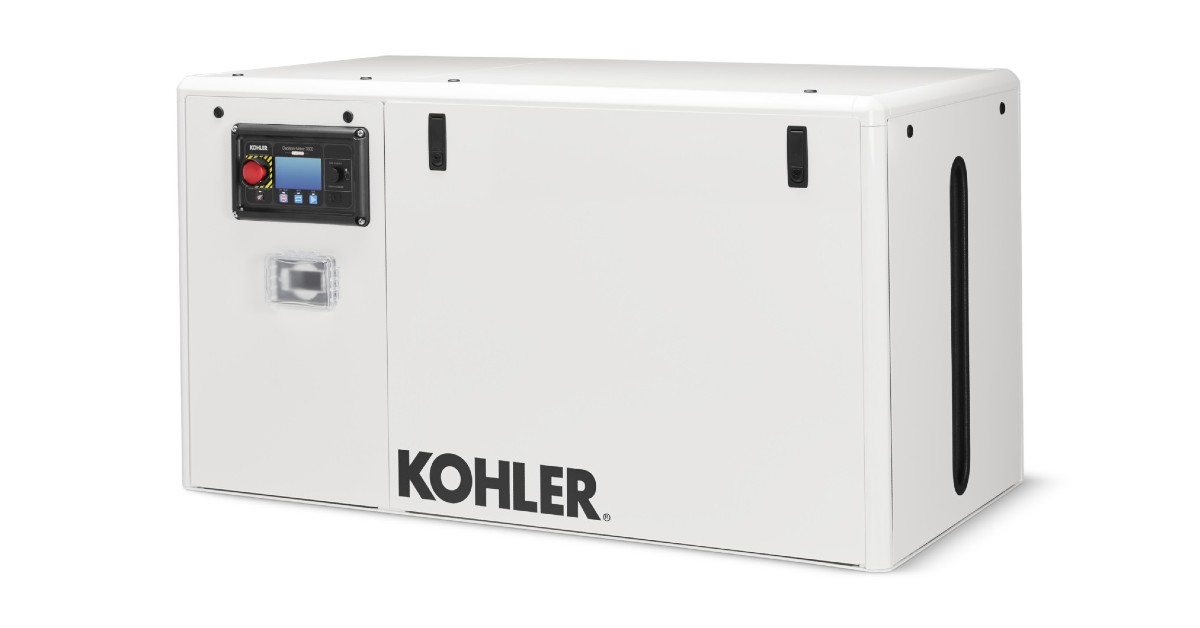 Kohler 32KW, 1-Phase Diesel Marine Generator with Sound Shield Enclosure | 32EKOZD (24VDC)