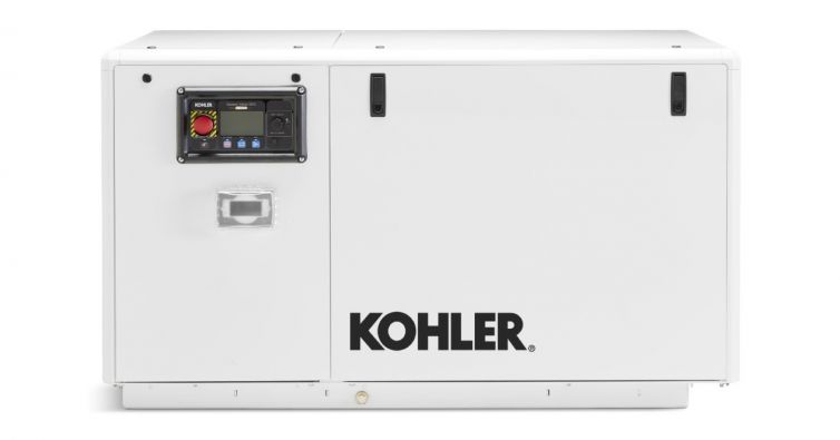 Kohler 35KW, Generador marino diésel monofásico con caja de protección acústica | 35EFKOZD (24 VCC)