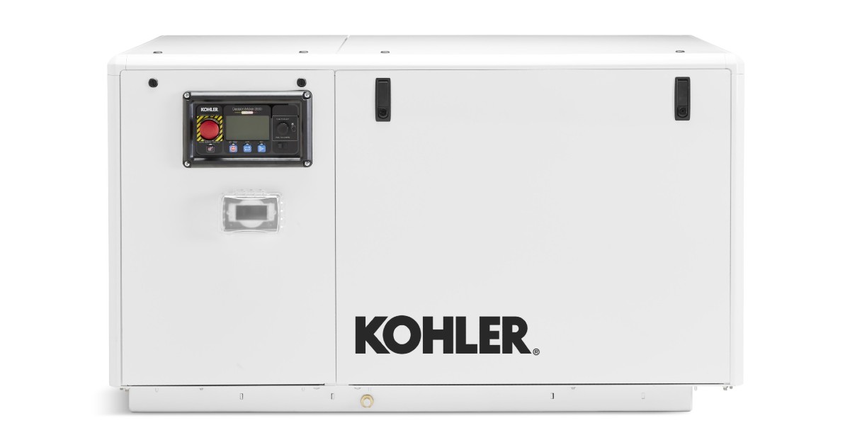 Kohler 35KW, 1-Phase Diesel Marine Generator with Sound Shield Enclosure | 35EFKOZD
