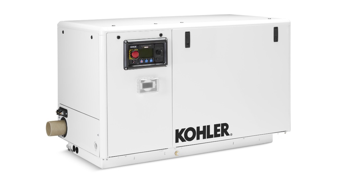 Kohler 35KW, 1-Phase Diesel Marine Generator with Sound Shield Enclosure | 35EFKOZD