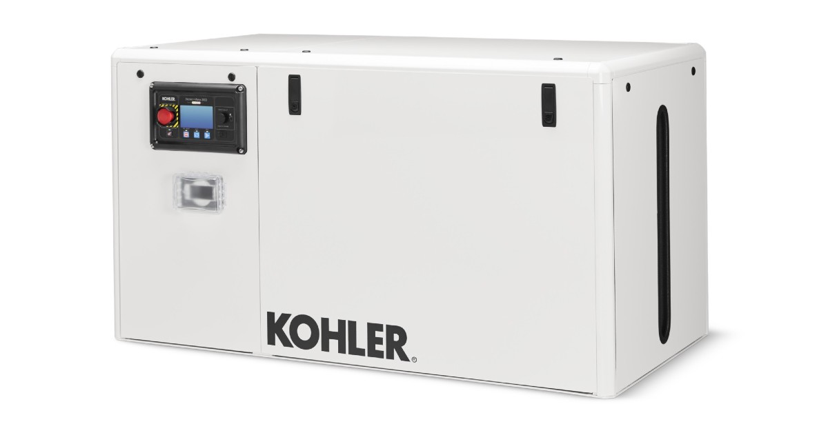 Kohler 35KW, 1-Phase Diesel Marine Generator with Sound Shield Enclosure | 35EFKOZD (24VDC)