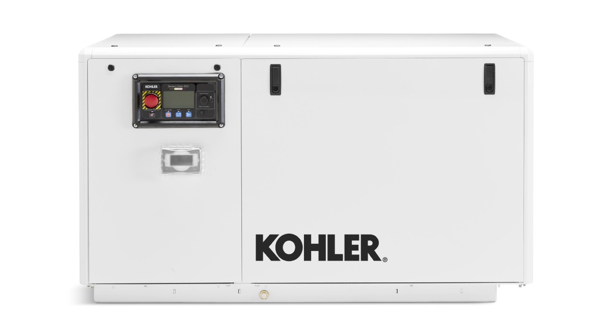 Kohler 40KW, 3-Phase Diesel Marine Generator with Sound Shield Enclosure | 40EKOZD