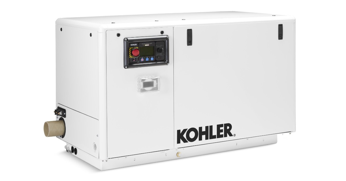 Kohler 40KW, 1-Phase Diesel Marine Generator with Sound Shield Enclosure | 40EKOZD (24VDC)
