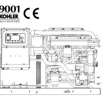 Kohler 28KW, 1-Phase Diesel Marine Generator | 28EFKOZD
