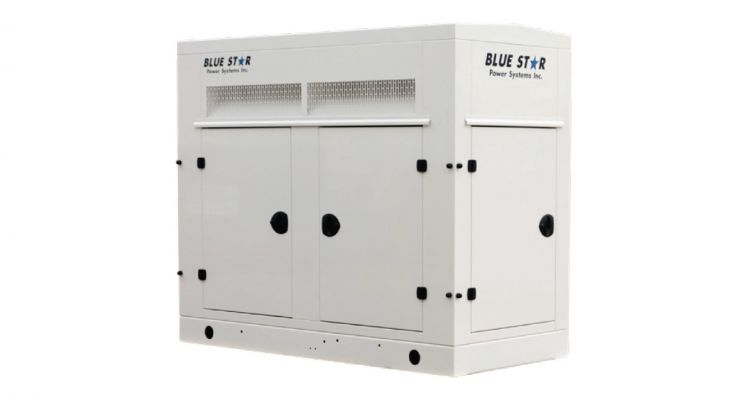 BLUE STAR Power Systems 350KW Generador gaseoso con recinto atenuado de sonido | NG350-01