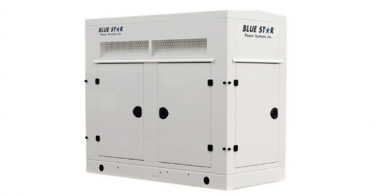 BLUE STAR Power Systems 450KW Generador gaseoso con recinto atenuado de sonido | NG450-01