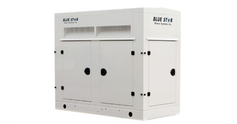 BLUE STAR Power Systems 650KW Generador gaseoso con recinto atenuado de sonido | NG650-01
