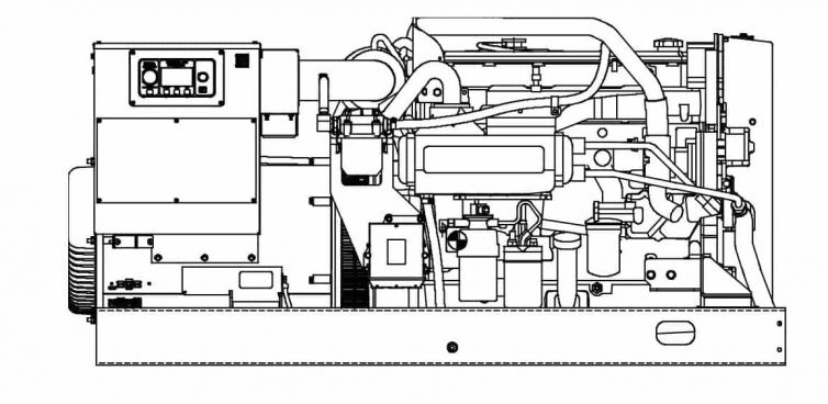 Kohler 125KW, 3-Phase Diesel Marine Generator Open unit 125EFOZCJ