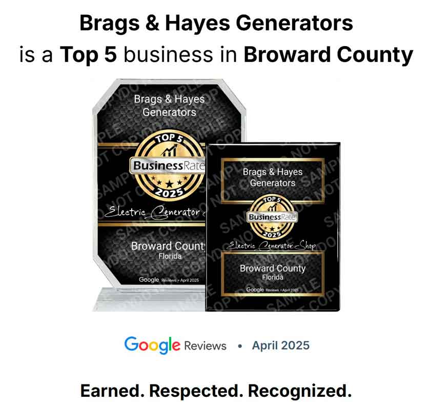 Brags & Hayes: Trusted, Rated, and Top Generator Supplier 2 top generator shop in Broward County
